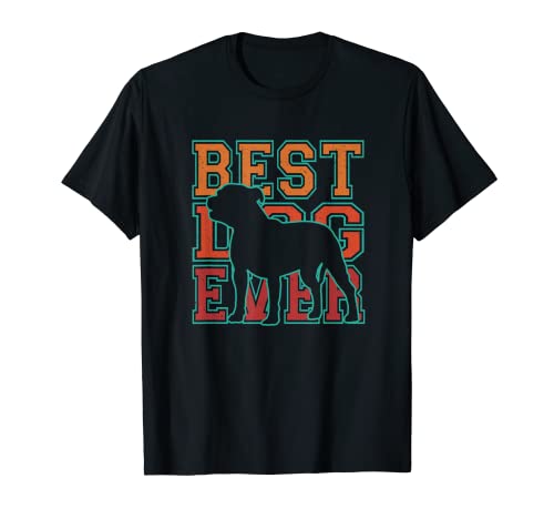 Retro Best Dog Ever Bull Terrier - Diseño temático para amantes Camiseta