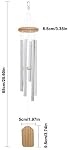 Wind Chimes Outside,Wood Wind Chimes Outdoor Deep Tone with 6 Aluminum Tubes Chimes, Gifts for Housewarming, Mother Day, Christmas, Outdoor Decor for Patio, Garden, Yard, Home