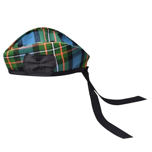 Image of Glengarry Cap-Traditional Scottish Hat, Acrylic Wool Tartan Glengarry hat, Kilts /Bagpipes Accessories