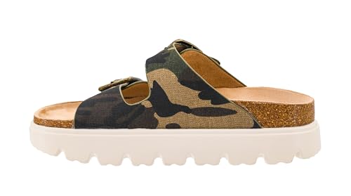 Image of Corkys Footwear Hey Girl Womens 1 inch Rumor Has It Platform Sandals, Featuring Two Adjustable Buckles, A soft Footbed, And A Lug Outsole, Perfect For Summer