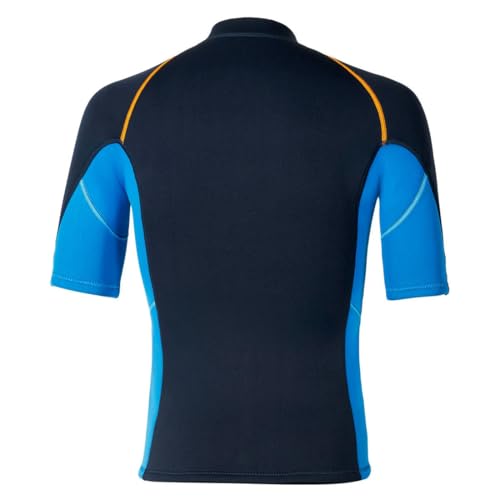 Traje de natación para hombre con mangas cortas y cierre frontal, neopreno 1.5 mm, ideal para natación, buceo, surf y snorkel miniatura 3