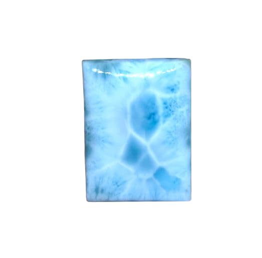 Larimar de qualité cabochon rectangle 30 x 23 mm pour haute joaillerie DIY