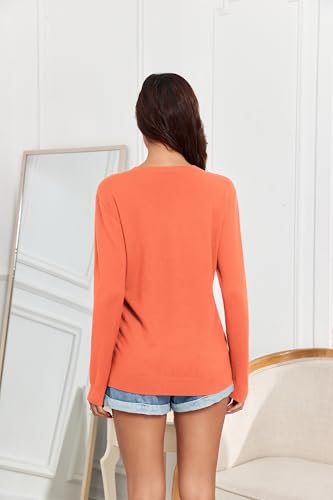 Image of Women's Lightweight Button Down Cardigan Sweaters Long Sleeve Classic V Neck Knit Soft Shrugs with Pocket