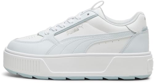 PUMA - Kids Karmen Rebelle Shoes, Color White/Dewdrop/Silver, Size: 5 M US Big Kid, 388420-10-5