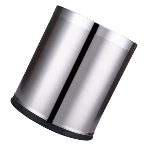 Cabilock Cestino Rifiuti in Acciaio Resistente Bidone Per Spazzatura Da Cucina Cestino Per Immondizia Ampia Apertura Pratico Per Uso Quotidiano