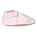 Robeez Baby Girls and Unisex Soft Soles Slip-Resistant Crib Shoes Slippers Moccasins for Infant and Toddler - Little Peanut Core - 6-12 Months Pink