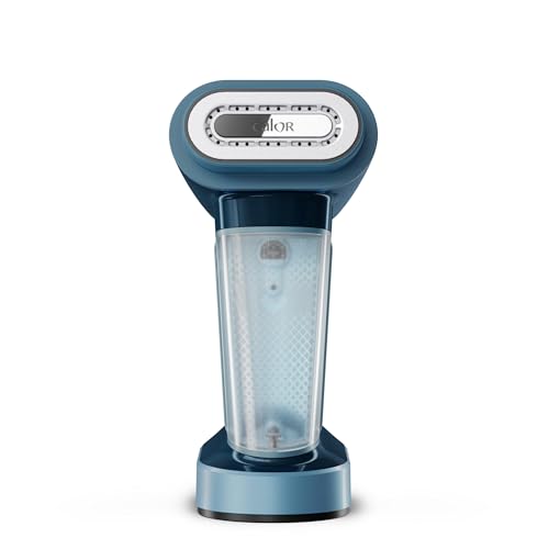 Calor Pure Force 3en1, Défroisseur à main et fer à repasser, Utilisation verticale/horizontale, Nettoie, 1800W, 35g/min, Prêt en 25s, DT8755C0, Bleu Métallisé