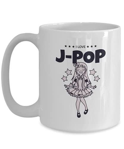 Mug I Love J-pop Gift For Her Girl Cute Japanese Pop Music Lover Female Singer Coffee Tea Cup Large...