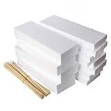 18 Pack Foam Blocks - Styrofoam Rectangle Blocks -Floral Foam -Craft Foam- For Crafting, Modeling, Sculpture, DIY Arts And Crafts, Flower foam -Foam Rectangle- 2 Sizes 12 x 4 x 2 and 12 x 4 x 1 inches