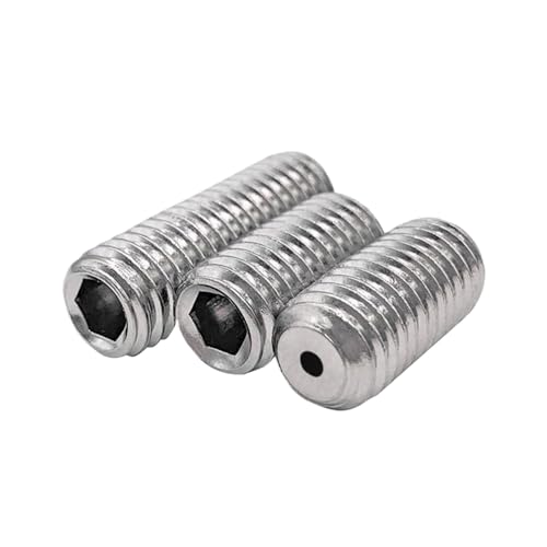 304 Stainless Steel Hollow Hole Through Air Out Hex Hexagon Socket Flat Grub Headless Bolt Set Screw(35mm,1pc M14)