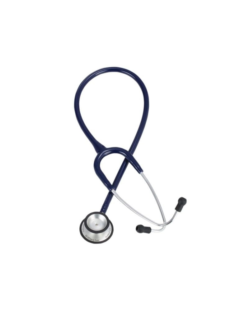 Riester, Stetoscopio Duplex 2.0, elevate prestazioni acustiche, con targhetta per nome, olive di ricambio e membrana, in acciaio inox, per adulti, blu, 32335