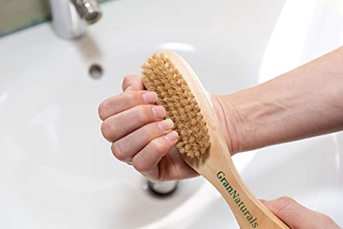 GranNaturals Wooden Nail Brush - Nail Cleaner Tool for Fingernail, Toenail - Dry Clean Scrubber with Thick Bristles and Wood Handle - Manicure and Pedicure Supplies for... - Image 4