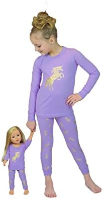 Girls Pyjama by Lilli&Me | Girls and Dolls Matching 4 Piece Pyjama Sets