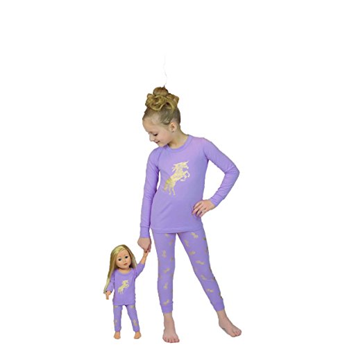 Girls Pyjama by Lilli&Me | Girls and Dolls Matching 4 Piece Pyjama Sets
