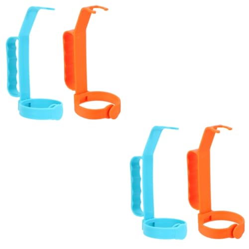 GRIRIW 2sets Removable Drink Holder Two Drinks One Cup Outdoor Beverage Holder Grip Handle for Portable Soda Bottle Carrying 2pcs*2