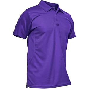 KEFITEVD Men’s Polo Shirts Breathable Quick Dry Golf Short Sleeve Work Tops
