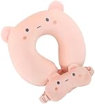 Coussin de Voyage en Mousse à Mémoire en Forme de U pour Enfants, Coussin de Support de Cou en Mousse Élastique Portable en Forme de U pour Voiture, Avion, Train, Bureau, Maison (U)