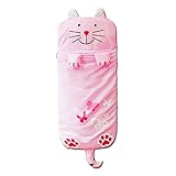 Fun Sleeping Bag for Kids Happy Cat Vacuum Packaging Surprise Animal Kids Slumber Bag Pillow Dino...