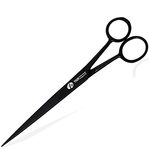 Pet Grooming Scissors, Scissors for Pets, Pet Grooming Tools, Scissor Guard, Cat and Dog Hair Cutting Scissors, Stainless Steel, Professional Shears, Pet Hair Removal (Black)