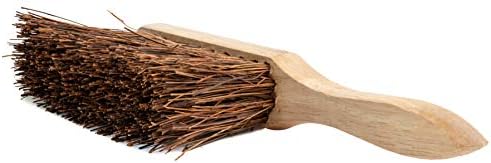 NCaan 2pk Wooden Bassine Hand Brush-Stiff Natural Bassine Bristles-Stiff Bristle Brush-Floor Scrubbing Brush-Wooden Scrubbing Brush Heavy Duty-Stiff Hand Brush-Sweeping Brush (Stiff Bassine)