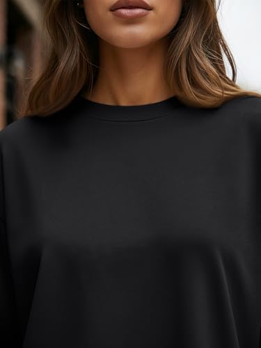 Trendy Queen Womens Spring Tops Oversized Long Sleeve T Shirts 2026 Basic Tee Fall Casual Workout Y2K Clothes - Image 6