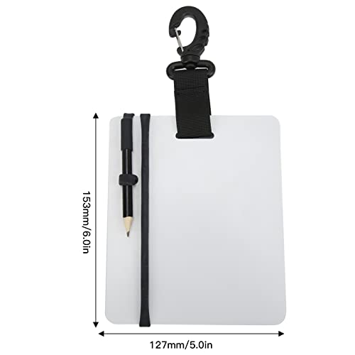 Tauch-Schreibtafel,Unterwasser-Schreibtafel, professionelle Handgelenk-Schreibtafel mit Bleistift, Tauch-Wordpad, Unterwasser-Kommunikations-Tools für Männer und Frauen(Small 127*153*3mm), Unterw
