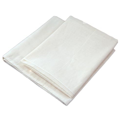 OUNONA 2 piezas Tela de Algodón sin Blanquear para Colador Paño Filtro Reutilizable y Ultrafino para Cocinar para Queso Jugo y Yogur Resistente Altas Temperaturas
