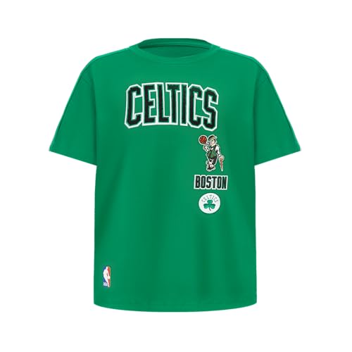 Camiseta NBA verde de algodón transpirable que evita rozaduras en niños activos