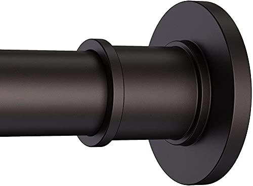 BRIOFOX Industrial Shower Curtain Rod - Never Rust Non-Slip 27-43 Inch Stainless Steel, Bronze