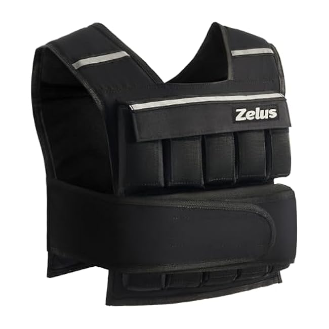 ZELUS Weighted Vest, 20lb/30lb/60lb Vest Adjustable Weights for Exercise, Weight Vest for Men, Workout Vest for Home Workouts Cardio Strength Training Weight Loss