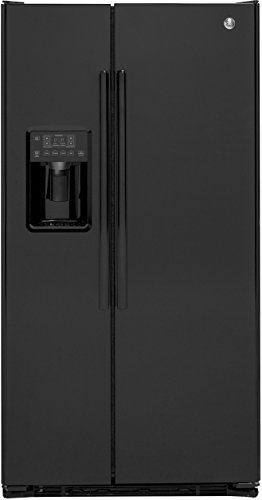 Ge Gzs22Dgjbb 36" 21.9 Cu. Ft. Counter-Depth Side-By-Side Refrigerator With Glass Freezer Shelves In Black #TOP1
