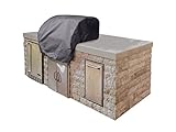 Picture of Covermates Elite Built-in Grill Cover – All-Weather Water-Resistant 300D Durable Polyester BBQ Cover with Elastic Hem and Auto Locking Drawcord for Outdoor Kitchens, 30W x 26D x 14H, Charcoal