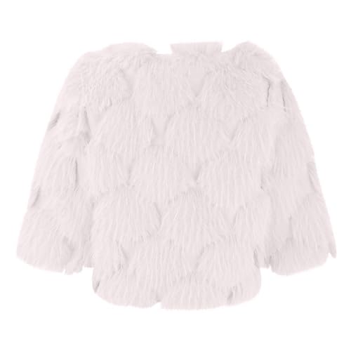 Fleece Warm Windproof Coat for Kids Girls Crewneck Open Front Plush Long Sleeve Jacket Toddler Girls Trendy Soft Clothes2