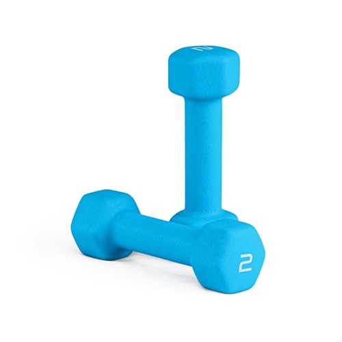 Neoprene Dumbbell Hand Weights, Anti-Slip, Anti-roll, Set of 2