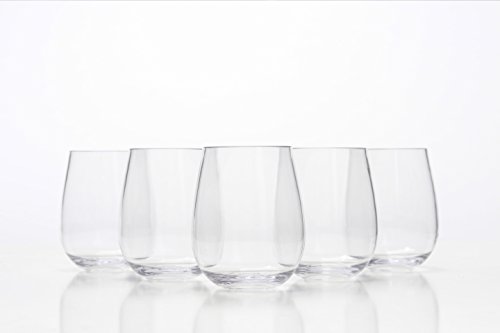 Verres à vin sans pied élégants et transparents en Tritan aspect cristal de roche - 8