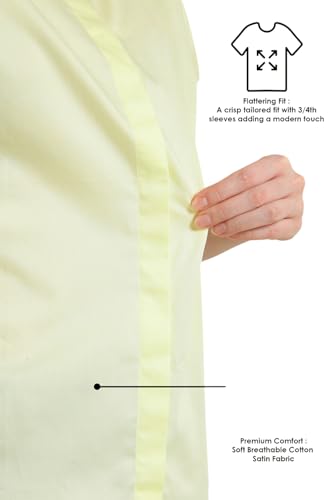 Image of Van Heusen Women's Regular Fit Solid 3 /4 Sleeve Cotton Rich Formal Shirt