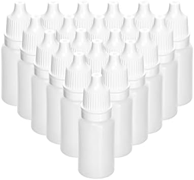 QWORK 150 sztuk 10 ml plastikowa butelka z zakraplaczem, fiolka z zakraplaczem, butelki z zakraplaczem do próbek płynnych