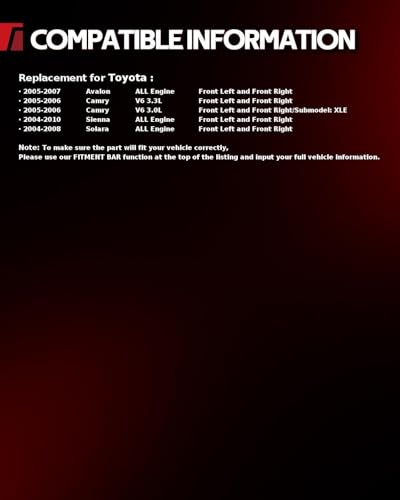 Image of Torchbeam Front Brake Calipers Set for Toyota 2004-2010 Sienna, Toyota 2005-2007 Avalon, Toyota 2004-2008 Solara, Front Left and Front Right Calipers Replace # 19B2715+19B2714