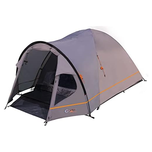 Portal POR2918-426018276675 tält, grå, 3 personer