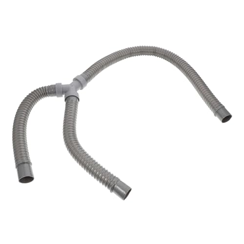 GLEAVI 1 Pieza 3 Bajante en T drenar manguera de servicio pesado desagüe fregadero desague del fregadero manguera de drenaje de cocina manguera de drenaje de 3 canales el plastico Grey