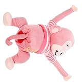  CANIGHT Distributeur De Mouchoirs en Peluche pour Voiture Organiseur De Serviettes Forme De Singe Support De Boîte À Mouchoirs Multi-usages