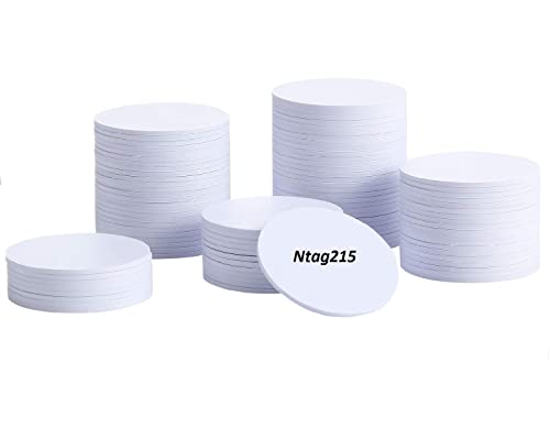 30pcs NFC 215 Tag NTAG215 NFC Round Cards Rewritable NFC 215 Coin , Compatible with TagMo and DIY Amiibo and NFC Enabled Phones and Devices Cover