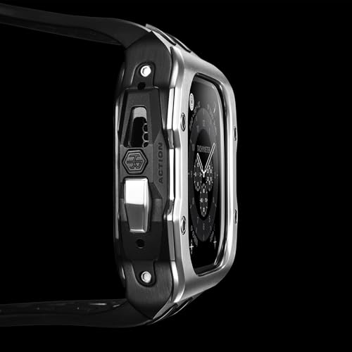 [HUMBLE RICH] ユニセックス Apple Watchケース ハンブルリッチ スポーツ 0U49UL03KOYLBKS Apple watch シリーズ ULTRA対応 シルバー ステンレススチール [並行輸入品]