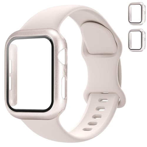 Bracelet sport étanche en silicone avec coque pour Apple Watch 9