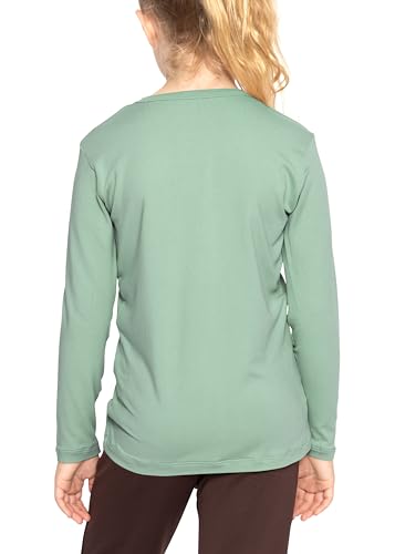 Image of Shirts for Girls Long Sleeve Crew Neck Top, Hoodie or 3 /4 Sleeve Soft Stretch Kids Lightweight Size 2-16