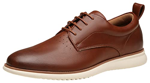Image of Jousen Mens Dress Shoes Casual Oxfords for Wedding Party Office Church Business Formal Rubber Bottom Lightweight Sneaker Oxford Shoes for Men