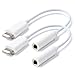 Produktbild [2Pack]Kopfhöreradapter für iPhone auf 3,5 mm Jack Dongle Kopfhörer Kopfhörer Zubehör Headset Splitter Plug & Play Aux Audio Kompatibel für iPhone 11 Pro Max X/XS/Max/XR 7 Unterstützt alle iOS-Systeme