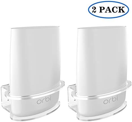 SPORTLINK Wall Mount for Netgear Orbi Sturdy Clear Acrylic Wall Shelf Bracket for NETGEAR ORBI RBS40, RBK40, RBS50, RBK50, AC2200, AC3000 Home WiFi Router (2 Packs)