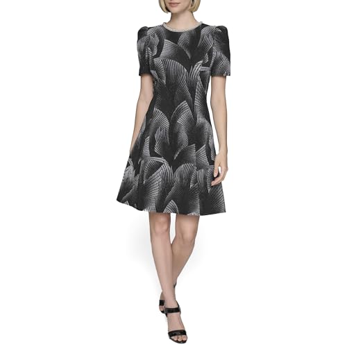 Robe trapèze KARL LAGERFELD en maille noble et finitions luxe
