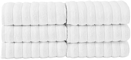 Classic Turkish Towels CTT Premium 6 Piece Hand Towels Set, 100% Turkish Cotton, Quick Dry & Comfy Towels for Hotel & Spa, Highly Absorbent | 20"x32" (White) - Image 7